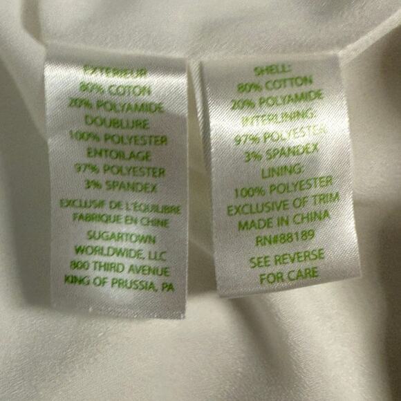 Lilly Pulitzer 8 Calera Jungle White Lace Gold Beaded Shift Dress Preppy Vaca - Picture 8 of 9